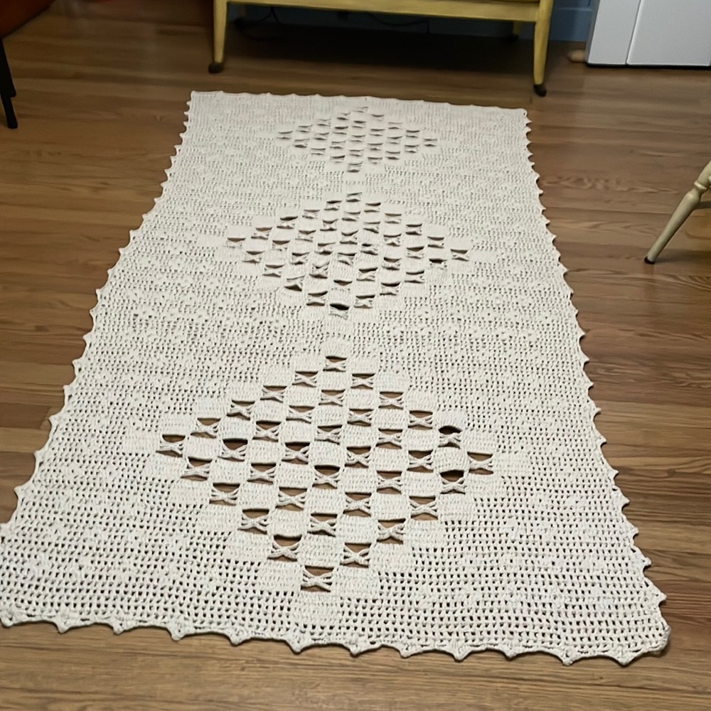 Handmade could be used as area rug or tablecloth